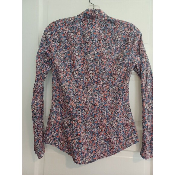 J. Crew x Liberty Fabric cotton floral buttondown blouse shirt womens 00 preppy - Picture 5 of 9